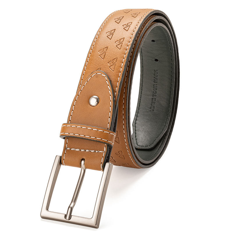 Ambition 🏔 : Original leather belt with mountains – KAZARTT